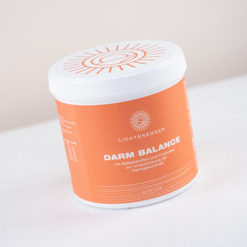 Darm Balance mit Ballastoffen und Probiotika zur Unterstützung der Darmgesundheit